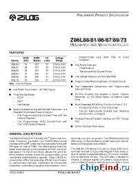 Datasheet Z86L89 manufacturer Zilog