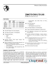 Datasheet Z86L9208VSC manufacturer Zilog