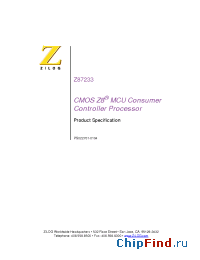 Datasheet Z8723304PSC manufacturer Zilog