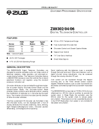 Datasheet Z89304 manufacturer Zilog