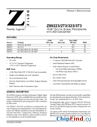Datasheet Z89373-20 manufacturer Zilog