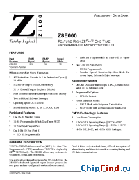 Datasheet Z8E00010HSC manufacturer Zilog