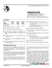 Datasheet Z8E520 manufacturer Zilog