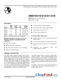 Datasheet Z90218 производства Zilog
