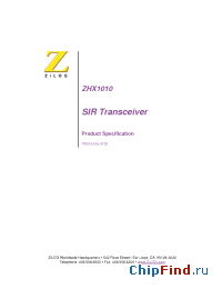 Datasheet ZHX1010MV115THTR производства Zilog