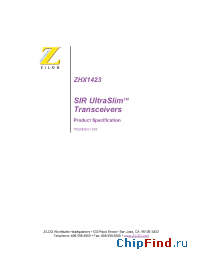 Datasheet ZHX1423 производства Zilog