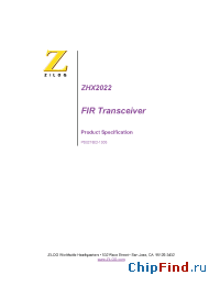 Datasheet ZHX2022 производства Zilog
