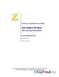 Datasheet ZLP12840H2096G производства Zilog
