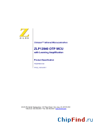 Datasheet ZLP12840OPTMCU производства Zilog