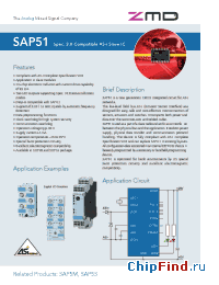 Datasheet SAP51 производства ZMD