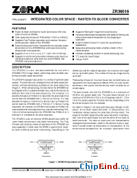 Datasheet ZR36016 manufacturer Zoran